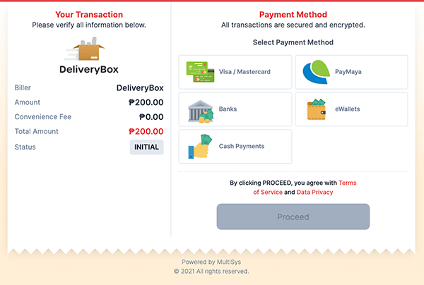 Door To Door Delivery Payment Options